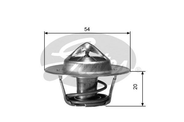 Termostat  Citroen BX Break (09.1988->)  GATES TH00182G3
