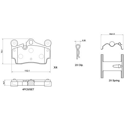Fren Disk Balata Arka BREMBO P 85 070X