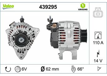 Alternatör  VALEO 439295  3730037110 3730037250 3730037400 3730037200 37300-37200 37300-37250 37300-37400 3730037150