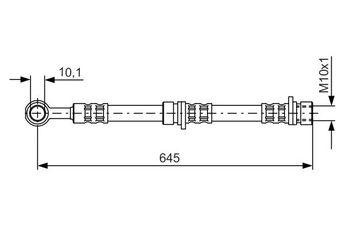 Fren Hortumu Ön Sağ veya Sol BOSCH 1 987 476 155  1987476155 GBH90284