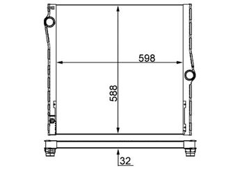 Su Radyatörü  MAHLE CR 1050 000S  8200343476 17117533471 17117537103 17117571987 17117572739 17117585035 17117585036 7571987 7 571 987 7572739 7 572 739 7585035 7 585 035 7585036 7 585 036 7533471 7537103