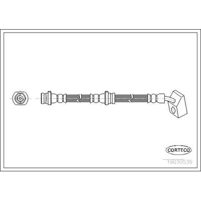 Fren Hortumu Ön Sağ veya Sol Nissan Bluebird 4/5 Kapı (T12/72)(03.1986->)  CORTECO 19030536