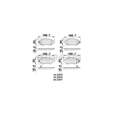 Fren Disk Balata Ön Ford Transit P.Van Kısa Şasi (FY)(2000->)  BRAXIS AB0047