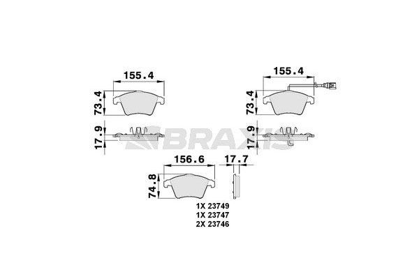 Fren Disk Balata Ön BRAXIS AB0148