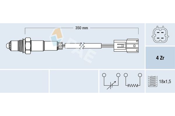 Oksijen (Lambda) Sensörü  Nissan X-Trail (T30)(06.2001->)  FAE 77391