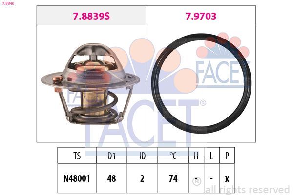 Termostat 74 °C  Ford Puma (CCE)(06.1997->)  MGA 85157
