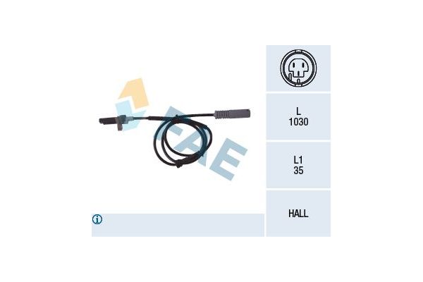 Abs Sensörü Arka Sağ veya Sol FAE 78043