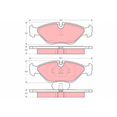 Fren Disk Balata Ön Saab 9000 CS (1994->)  TRW GDB969
