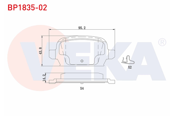 Fren Disk Balata Arka Opel Tigra Twin Top (2004->)  VEKA BP1835-02