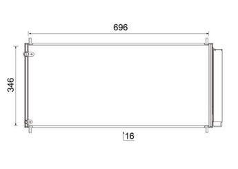 Klima Radyatörü  MAHLE AC 799 000S  8845002310 8845002410 8845012290