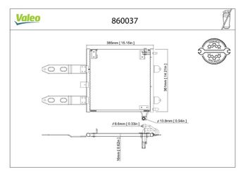 Klima Radyatörü  VALEO 860037  6X0820413A 6X0820411A