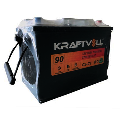 Akü (12V - 90 AH) N70 (306×173×225) Tam Kapalı Ters   KRAFTVOLL 18010016