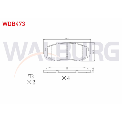 Fren Disk Balata Ön WALBURG WDB473