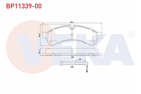 Fren Disk Balata Arka Iveco Daily P.Van (2019->)  VEKA BP11339-00