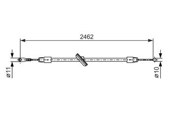 El Fren Teli Ön Sağ veya Sol BOSCH 1 987 482 381  A9064205885 9064205885 906 420 58 85 A 906 420 58 85