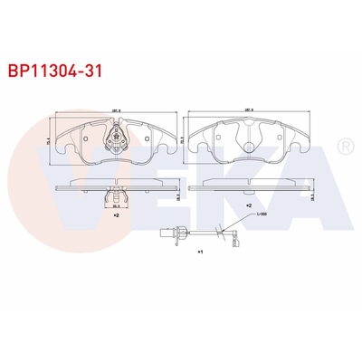 Fren Disk Balata Ön Ford Focus 3/4/5 Kapı (CB4)(2008->)  VEKA BP11304-31