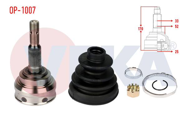 Aks Kafası Ön Dış Sağ veya Sol VEKA OP-1007