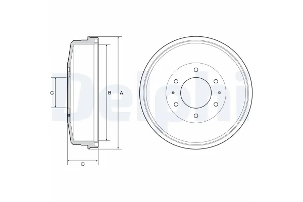 Kampana Arka Sağ veya Sol Mitsubishi L200 (KK0/KL0)(2015->)  DELPHI BF559