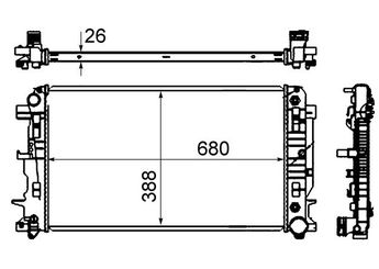 Su Radyatörü  MAHLE CR 62 000S  214109798R 9065000302 9065001402 A9065000302 A 906 500 03 02 A9065001402
