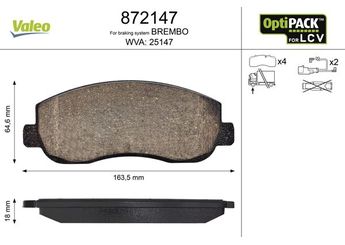 Fren Disk Balata Ön VALEO 872147  410604386R 410601061R 7410604386 7485121748