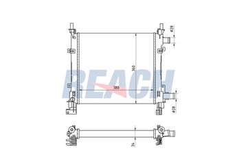 Su Radyatörü  ORİS MFR372023  XS5H8005EA 97KB8005CA 1056616 1098775 97KB8005AF 97KB8005EA