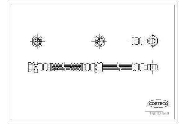 Fren Hortumu Ön Sağ veya Sol Mitsubishi Outlander (CU0W)(2003->)  CAVO C901 004A