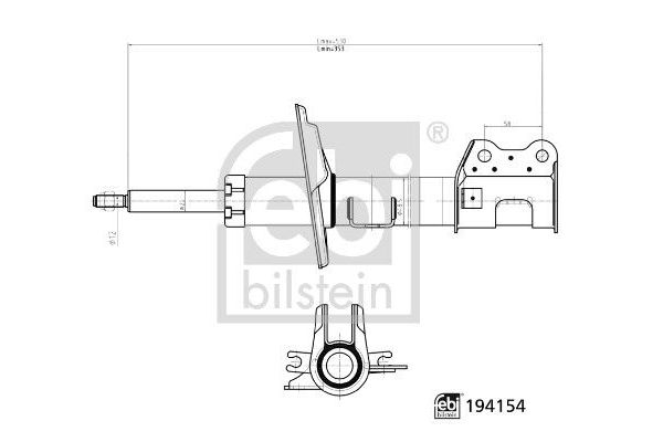Amortisör Ön Sağ Fiat Fiorino (225) Cargo/Combimix (2008->)  FEBI BILSTEIN 194154