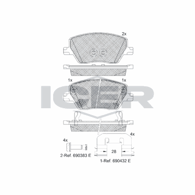 Fren Disk Balata Ön Fiat Egea (357) S.Wagon (2016->)  KALE BALATA 22397 192 05 MSH KD13