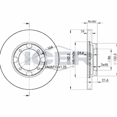 Fren Disk Ayna Ön Sağ ve Sol SWAPP 43066