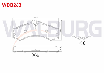 Fren Disk Balata Arka WALBURG WDB263  