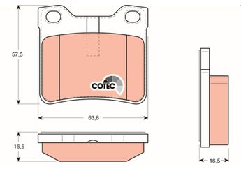 Fren Disk Balata Arka TRW GDB1276  425266 4252.66 425130 4251.30 425208 4252.08 4252 66 4251 30