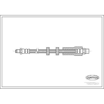Fren Hortumu Ön Sağ veya Sol Volvo C70 Cabriolet (02.1999->)  FROW 396.1112.004