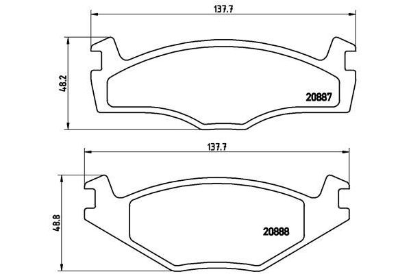 Fren Disk Balata Ön Volkswagen Santana (327)(08.1981->1984)  BREMBO P 85 005
