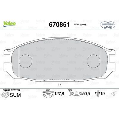 Fren Disk Balata Arka Nissan Patrol GR (Y60)(09.1988->)  VALEO 670851