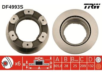 Fren Disk Ayna Arka Sağ ve Sol WALBURG WBD1415CD  2996049 7186848