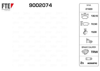 Fren Disk Balata Ön FTE 9002074  30623253 986424371 0986424371 4605A734 MR235557 MR249241 MR407946 MR977117 MZ690336 PW890078 4544200920 30769197 3345670 33456708 3345670.8