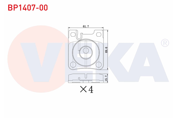 Fren Disk Balata Arka Mercedes E -Serisi S.Wagon (BM 210)(09.1997->)  VEKA BP1407-00