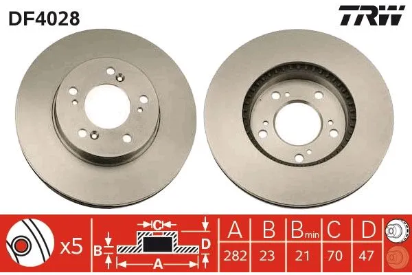 Fren Disk Ayna Ön Sağ ve Sol Honda HR-V (GH)(01.1999->)  WALBURG WBD1073