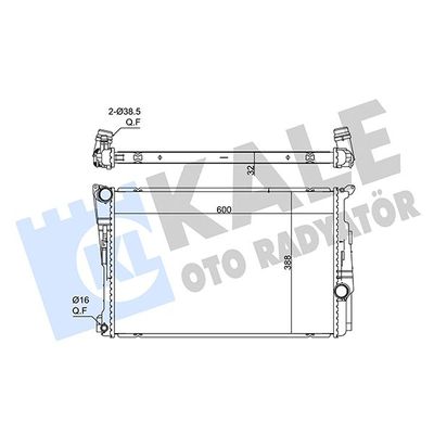 Su Radyatörü  BMW X3 Serisi (F25)(03.2011->)  KALE 361715