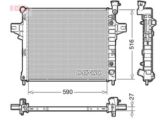 Su Radyatörü  DENSO DRM06031  DRM06031 52079883AB 52079883AC 52079883AD K52079883AD