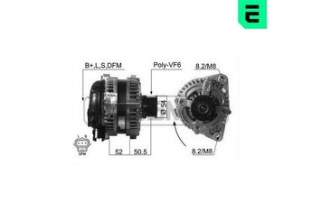 Alternatör  DENSO DAN933  4M5T10300BC 1352429 1464563 1477739 1496230 1708383 4M5T10300BA 4M5T-10300-BA 4M5T10300BB 4M5T-10300-BB 4M5T-10300-BC 4M5T10300CB 4M5T-10300-CB 4M5T10300CC 4M5T-10300-CC