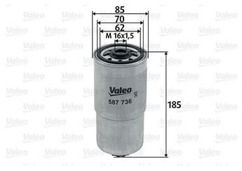 Yakıt Filtresi  VALEO 587736  46807036 FS19781 9949267 313003E200 31300-3E200 313003E000