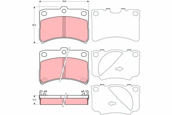 Fren Disk Balata Ön Daihatsu Cuore (L701)(1999->2003)  TRW GDB3219