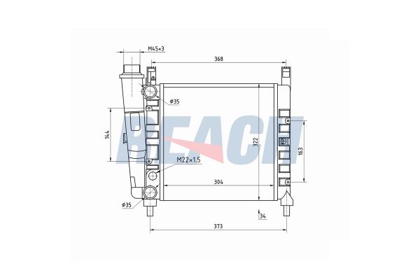 Su Radyatörü  Fiat Uno (146)(08.1983->)  MAHER 14621