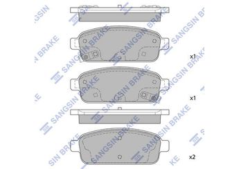 Fren Disk Balata Arka SANGSIN SP1363  1605296 13408579 133192294 13404405 13411380 13411383 13300868 13300867 13319293 13319294 13417473 13473427 13473428 13473429 1605140 1605170 1605176 1605180 1605262 1605294 1605295 542039 542040 95516192