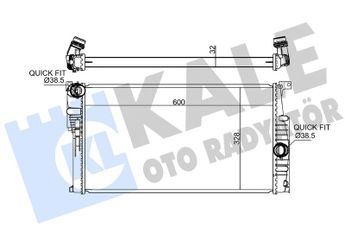 Su Radyatörü  KALE 346075  1674057680 17117600520 17118672107 17118678027 7600520 8672107