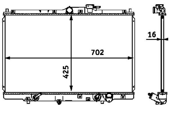 Su Radyatörü  Honda Shuttle (RA1/3)(05.1995->)  MAHLE CR 547 000S