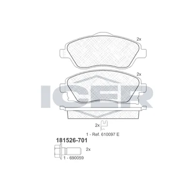 Fren Disk Balata Ön KALE BALATA 23225 170 25 ANS KD13