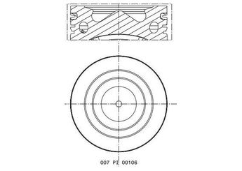 Piston (95.80MM-0.40)  MAHLE 007 PI 00106 002  2996843 0000002996843 2995581 0000002995581