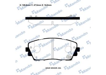 Fren Disk Balata Ön MANDO RMPK39  RMPK39 581011YA00 581011YA30 581011YA31 581011YA35 581011YA45 58101A3A05 58101E2A00 S581011YA30 S581011YA35 S581011YA45